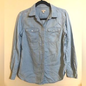 Talbots button-up jean shirt